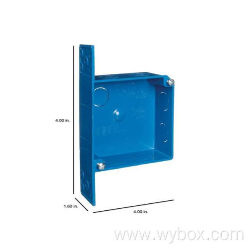 A521DE 4" Square Switch/Outlet Box with Bracket drywall electrical box plug socket box Non-Metallic PVC outdoor receptacle box